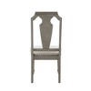 Set of 2 20" Zumala Dining Chairs Beige Linen/Weathered Oak Finish - Acme Furniture: Carved Frame, Nailhead Accents - 4 of 4