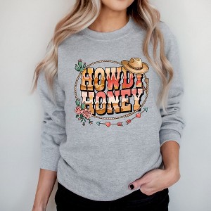 Simply Sage Market Women's Graphic Sweatshirt Howdy Honey - 1 of 4
