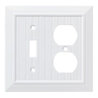 Franklin Brass Classic Beadboard Switch/Duplex Wall Plate White