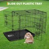 24 Inch Rabbit Cage, Portable Rabbit Carriers with Slide Out Tray, Top & Front Door - 2 of 4