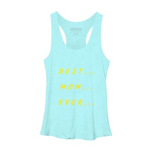 Women's Design By Humans Best Mom Ever Text By swaise Racerback Tank Top - 1 of 2