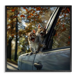 Stupell Industries Funny Squirrel Truck Framed Giclee Art - 1 of 4