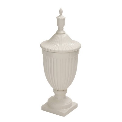 32" x 12" Modern Ceramic Urn White - Olivia & May