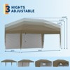 10x20 Heavy Duty Pop Up Canopy Tent w/Roller Bag, 4 Weight Bags, 8 Stakes & 6 Guy Ropes - 3 Height Adjustable - 4 of 4