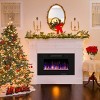 Costway 30'' Electric Indoor Fireplace Recessed Ultra Thin Wall Mounted Heater Multicolor Flame - 3 of 4