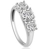 Pompeii3 1 3/4 Ct Three Stone Diamond Engagement Ring 10K White Gold Lab Created - 3 of 4