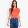 Anna-Kaci Women's Round Neck Ruffle Detail Layering Long T-Shirt Casual Top - 2 of 4