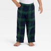 Toddler Plaid Microfleece Holiday Matching Family Pajama Pants - Wondershop™ Navy Blue - 2 of 4