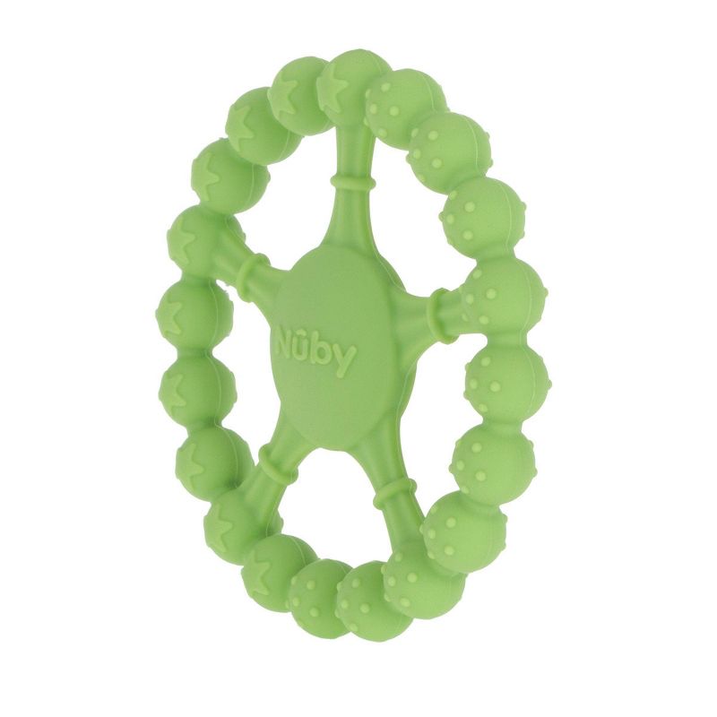 Nuby Silicone Wheel Teether - Green, 4 of 6