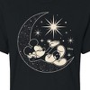 Women's - Disney - Mickey On Celestial Moon Cropped Graphic T-Shirt - 2 of 4