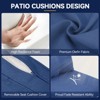Buenhomino Deep Seat Outdoor Cushion Set 25"x22",Bench Outdoor Chair Cushion, Outdoor High Back Chair Cushion Seat Pad for Patio Furniture - 3 of 4