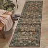 Washable Vintage Floral Living Room Rugs, Distressed Print Non Slip Bedroom Carpet, Retro Accent Large Dining Room Kitchen Rugs for Home Office - 4 of 4