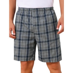 INSPIRE CHIC Men's Summer Lounge Elastic Waist Casual Plaid Sleep Shorts - 1 of 4