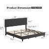 Platform Bed Frame with Upholstered Headboard and Wooden Slats Support, Upholstered Mattress Foundation/No Box Spring Needed/Easy Assembly - 2 of 4