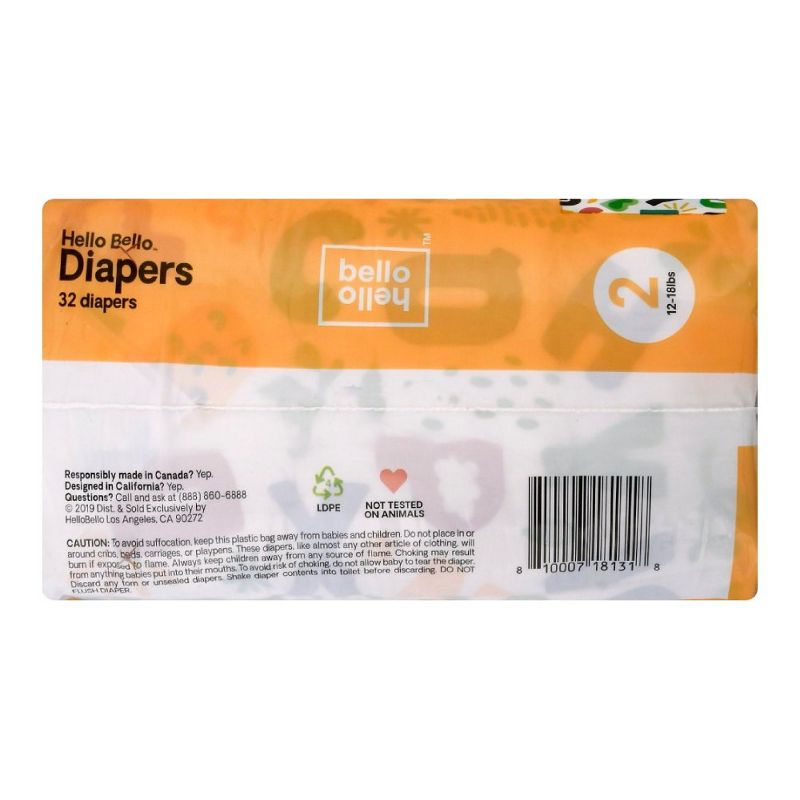 Hello Bello Diapers Size 2 Alphabet Soup Design - 32 ct, 3 of 6