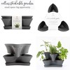 Bloem Collins Modular 2-Tier Multi-Level Vertical Herb Planter, Charcoal - 2 of 4