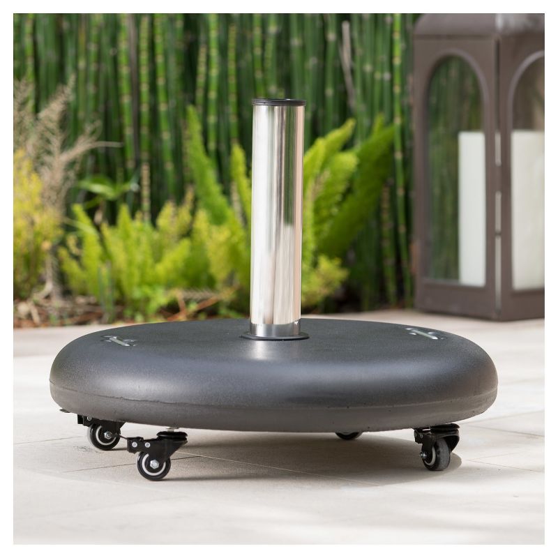 Hayward 88lbs Round Umbrella Base with Wheels - Black - Christopher Knight Home, 5 of 7