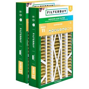 Filterbuy 14.5x27x5 Air Filter (2-Pack), Pleated MERV 11 Allergen Defense HVAC AC Furnace Filters for Trane, American Standard, Honeywell, & Accumul - 1 of 4