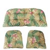 Northlight 3-Piece Wicker Furniture Cushion Set, Brown and Pink Floral - 3 of 3