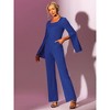 Allegra K Women's High Waist Square Neck Wide Leg Long Pant Jumpsuits with Belted - 3 of 4