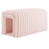 CAVINAS Multifunctional Storage Ottoman Bench with Arch Hollow Design, Plush Cushioned, Cat-Friendly Bench with Storage, Ottoman Footstool - 4 of 4