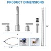 8 Inch Widespread Bathroom Faucet with Pop-Up Drain,3-Hole Bathroom Sink Faucet,High-Arc Design 360°Swivel Spout,Solid Construction，for Bathroom - 2 of 4