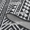 Washable Boho Geometric Rug for Living Room, Office, Bedroom, Low Pile Soft Non-Slip Floor Carpet Neutral - 3 of 4