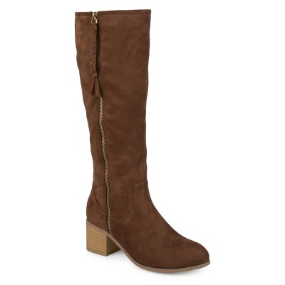 Journee Collection Womens Sanora Stacked Heel Riding Boots