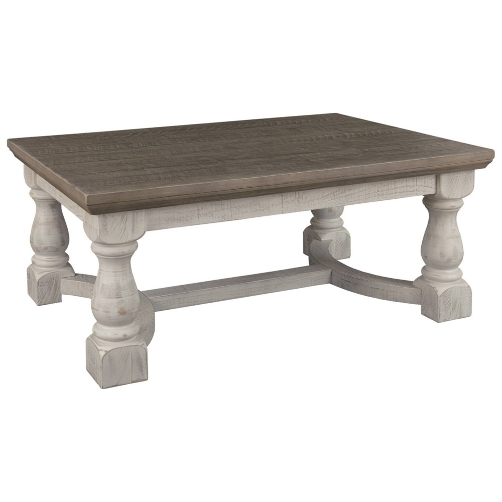 UPC 024052562491 product image for Havalance Coffee Table Gray/White - Signature Design by Ashley: Distressed Two-T | upcitemdb.com