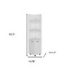 HomeRoots 62" White Wood Corner Utility Cabinet With Two Doors - 3 of 4