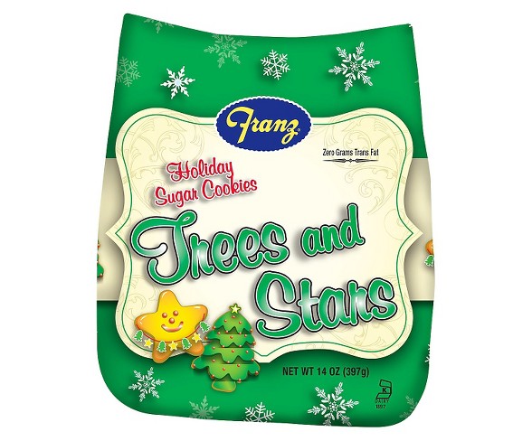 Franz Bake Shoppe Trees & Stars Holiday Sugar Cookies - 14 oz