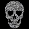 Men's Lost Gods Lace Print Heart Skull Sweatshirt - 2 of 4