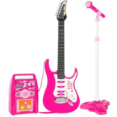 Best Choice Products Kids Electric Musical Guitar Toy Play Set w/ 6 Demo Songs, Whammy Bar, Microphone, Amp, AUX