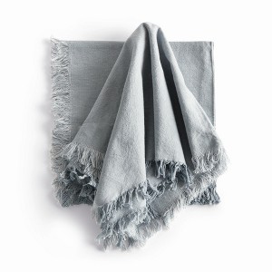 Plum & Post Aura Dinner Napkins - Light Blue - Pre-Washed Cotton - 4pc - 1 of 4