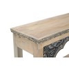 Taran Designs,Grayson Carved Solid Wood Console Table - 3 of 4