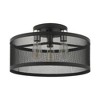 Livex Lighting Industro 3 - Light Semi-Flush Mount in  Black/Brushed Nickel - 3 of 4