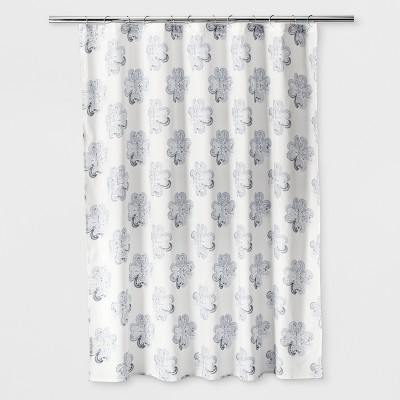 Floral Shower Curtain Blue - Threshold™