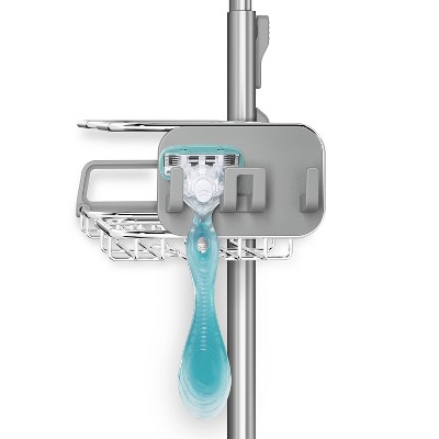 XL Stainless Steel Adjustable Shower Caddy with Suction Mount