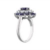 Designs By Gioelli Sterling Silver Gemstone Double Halo Ring - 2 of 3