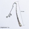 Luminous Sun Moon Star Bookmark Retro Pentagram Glowing Metal Bookmark(Ancient Silver Stars) - 3 of 4
