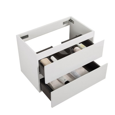 NicBex Floating Bathroom Vanity without Basin,Bathroom Sink Vanity with Drawers,24/30/36 inch Bathroom Sink Cabinet for Bathroom,White/Gray/Walnut/Oak