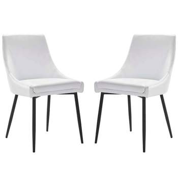 Set of 2 Viscount Vegan Leather Dining Chairs - Modway