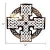 Slickblue Celtic Metal Wall Art – 12" Round Hanging Decor in 8 Irish Designs & 4 Finish Options for Home - 3 of 4
