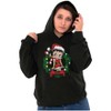 Betty Boop Christmas Santa Wreath Hoodie Sweatshirt Women Brisco Brands - 3 of 4