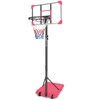 Kids Basketball Hoop, Outdoor Portable Adjustable Basketball Goal System w/2 Wheels, 5-7Ft Swimming Pool Ball Hoop for Indoor Outdoor - 3 of 4