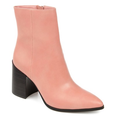 Journee Collection Women's Kathie Inside Zip Stacked Heel Booties
