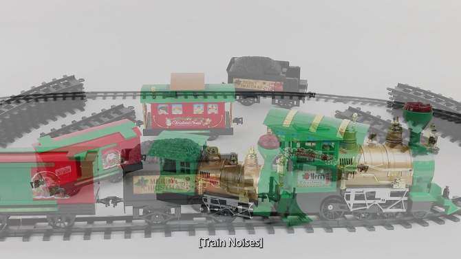 Northlight 21-Piece Battery Operated Lighted & Animated Christmas Express Train Set with Sound, 2 of 5, play video