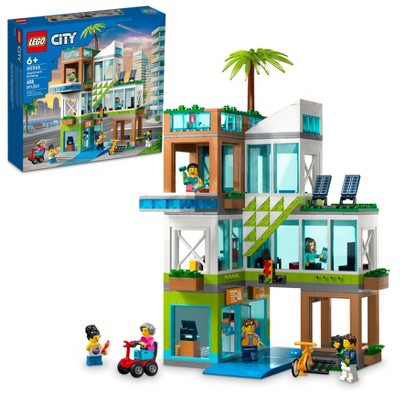 LEGO City Apartment Building Fun Toy Set with Connecting Room Modules 60365