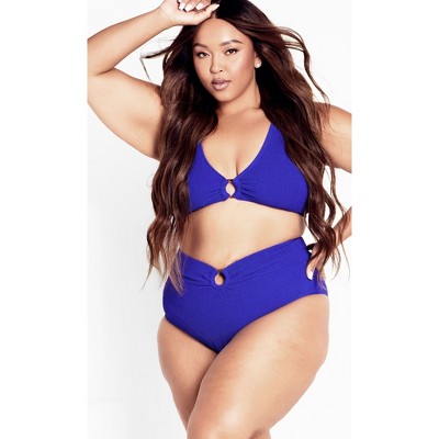 Women's Plus Size Persia Swim Brief - cobalt | CITY CHIC