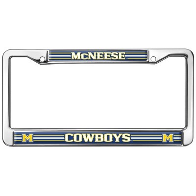 McNeese State Cowboys Logo Full Size Standard License Plate Metal Frame